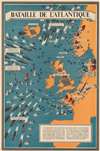 1943 Blake Pictorial World War II Propaganda Broadside: Battle of the Atlantic