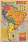 1939 Romer Pictorial Resource Map of South America