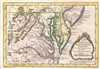 1757 Bellin Map of the Chesapeake Bay and Surrounding States