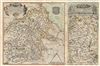 1579 Ortelius Map of Berry and the Allier River Valley