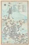 1970 Carta Jerusalem Pictorial Tourist Map of Bethlehem, Israel