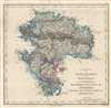 1854 Pharoah Map of the Beed or Bhir District of Maharashtra, India