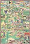 1940 Pyle Pictorial Map of the Black Hills, South Dakota