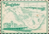 1966 Boucher Placemat Map of Block Island, Rhode Island (Surf Hotel)