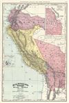 1892 Rand McNally Map of Bolivia, Ecuador and Peru
