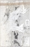 1879 British Admiralty Chart or Map of Bombay Harbor, India ( Mumbai )