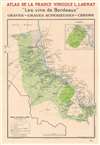 1943 Larmat Wine Map of the Wine Region of Bordeaux, France
