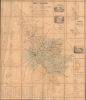 1859 Unal Serres / Dubergier Wine Cru Map of the Gironde (Bordeaux, Medoc)