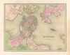 1838 Bradford Map of Boston, Massachusetts