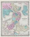 1856 Colton Map or Plan of Boston, Massachusetts
