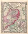 1860 Mitchell Map of Boston, Massachusetts