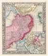 1861 Mitchell City Map or Plan of Boston, Massachusetts
