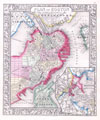 1864 Mitchell Map of Boston, Massachusetts