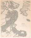 1845 S.D.U.K Map of the City of Boston
