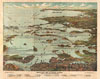 1899 View Map of Boston Harbor from  Boston to Cape Cod and Provincetown