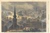 1872 Harper's Weekly View of Boston in Ruins After Great Fire