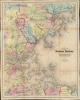 1861 Dutton Map of Boston Harbor and Vicinity, Early Appearance of Back Bay