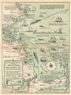 1941 Snow Pictorial Map of Boston Harbor and Massachusetts Bay