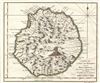1750 Bellin Map of Bourbon or Reunion Island