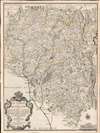 1708 De Fer Map of Burgundy and Franche Comte, France  (Burgundy Wine)