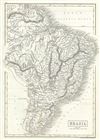 1844 Black Map of Brazil