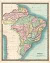 1831 Dower / Teesdale Map of Brazil and the Guianas