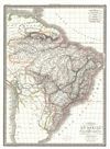 1829 Lapie Map of Brazil