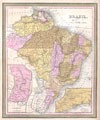 1850 Mitchell Map of Brazil, Paraguay and Guiana