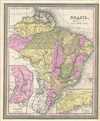 1849 Mitchell Map of Brazil, Paraguay and the Guianas