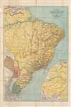 1924 Rand McNally Spanish-language Map of Brazil, Paraguay, Uruguay