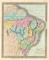 1834 Burr Map of Brazil, Guyana, Paraguay and Uruguay