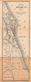 1889 Rand McNally Map of Brevard County, Florida