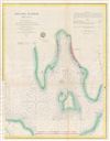 1862 U.S. Coast Survey Map of Bristol Harbor, Narragansett Bay, Rhode Island
