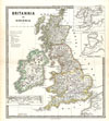 1865 Spruner Map of the British Isles (England, Scotland, Ireland)