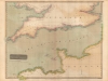 1814 Thomson Map of the English Channel, English and French Coasts