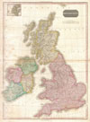 1818 Pinkerton Map of the British Isles (England, Scotland, Ireland)