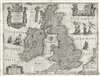 1639 Van Lochom Map of the British Isles - rare!