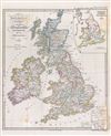 1854 Spruner Map of the British Isles with ecclesiastical divisions