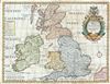 1712 Wells Map of the British Isles in Antiquity (England, Wales, Scotland, Ireland)