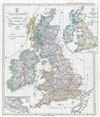 1854 Spruner Map of the British Isles at the Norman Conquest