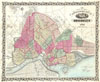 1868 Bishop Pocket Map of Brooklyn, New York
