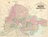 1864 McCloskey Pocket Map of Brooklyn, New York