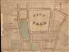 1836 Manuscript Map of Commodore Berry Park, near Navy Yard, Brooklyn, New York