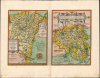 1595 Ortelius Map of Fulda and Waldeck Regions, Hesse, Germany