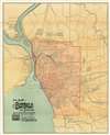 1891 Courier Company City Plan or Map of Buffalo, New York