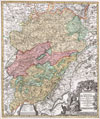 1716 Homann Map of Burgundy, France