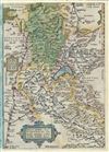 1579 Ortelius Map of Burgandy  (Bourgogne), France and Parts of Switzerland