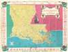 1960 Caire and Thatcher Buried Treasure Map of Louisiana