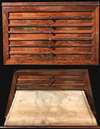 1840 Brué and Picquet Gentleman's Rosewood Map Cabinet w/12 maps