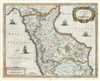 1621 Hondius Map of Northern Calabria (Southern Italy)